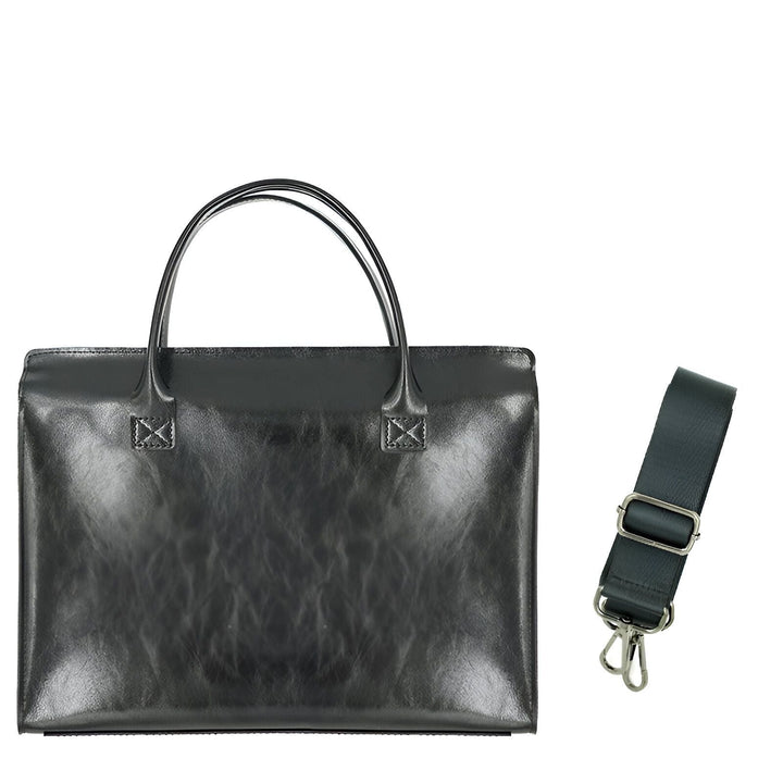 Sac mallette en cuir noir avec anses et sangle bandoulière, 46193907532000,46193907564768,46193907597536,46193907630304,46193907663072,46193907695840,46193907728608,46193907761376,46193907826912,46193907859680,46193907892448,46193907925216,46193907957984,46193907990752,46193908023520