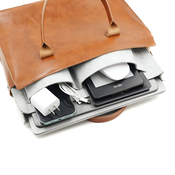 Sacoche marron pour ordinateur portable avec rangements pour tablette, téléphone, chargeur et souris., 46193907532000,46193907564768,46193907597536,46193907630304,46193907663072,46193907695840,46193907728608,46193907761376,46193907826912,46193907859680,46193907892448,46193907925216,46193907957984,46193907990752,46193908023520