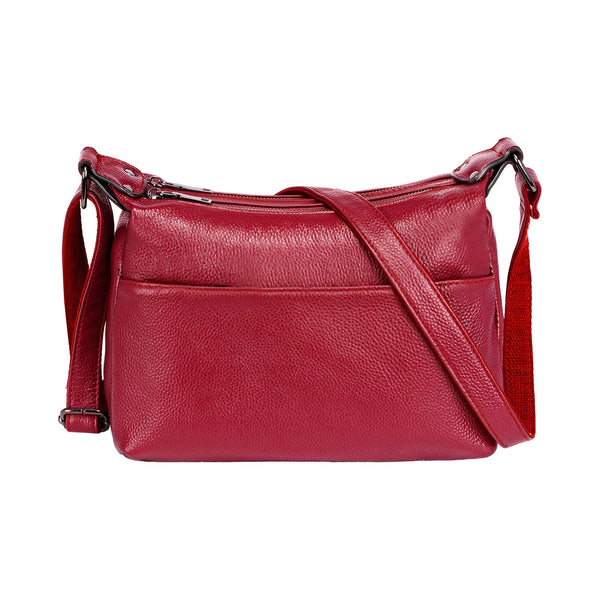 Sac à main bandoulière en cuir grainé rouge, 46193842487520,46193842520288,46193842553056,46193842585824
