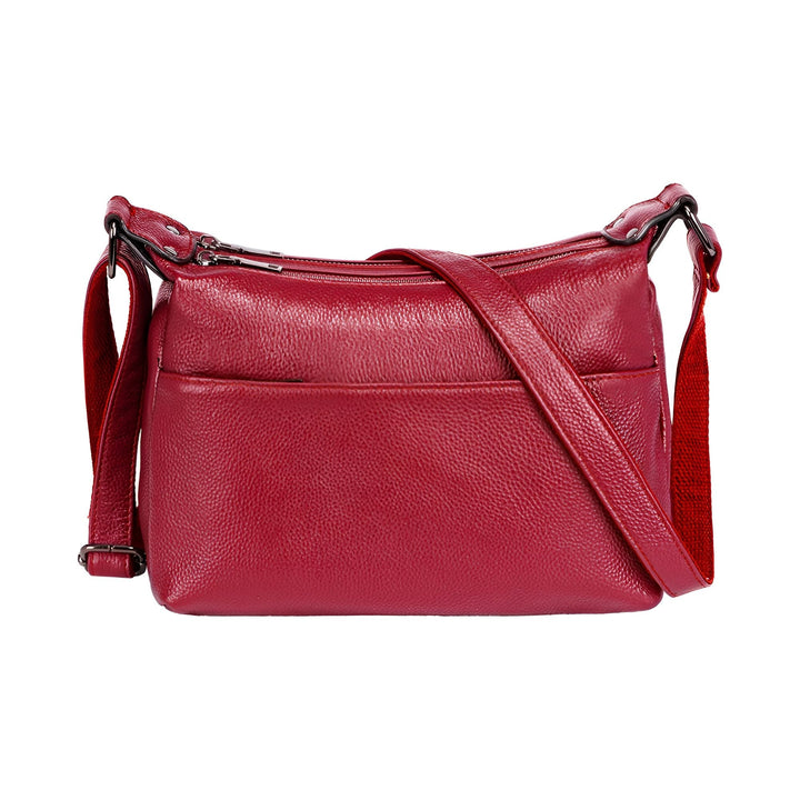 Sac à main bandoulière en cuir grainé rouge, 46193842487520,46193842520288,46193842553056,46193842585824
