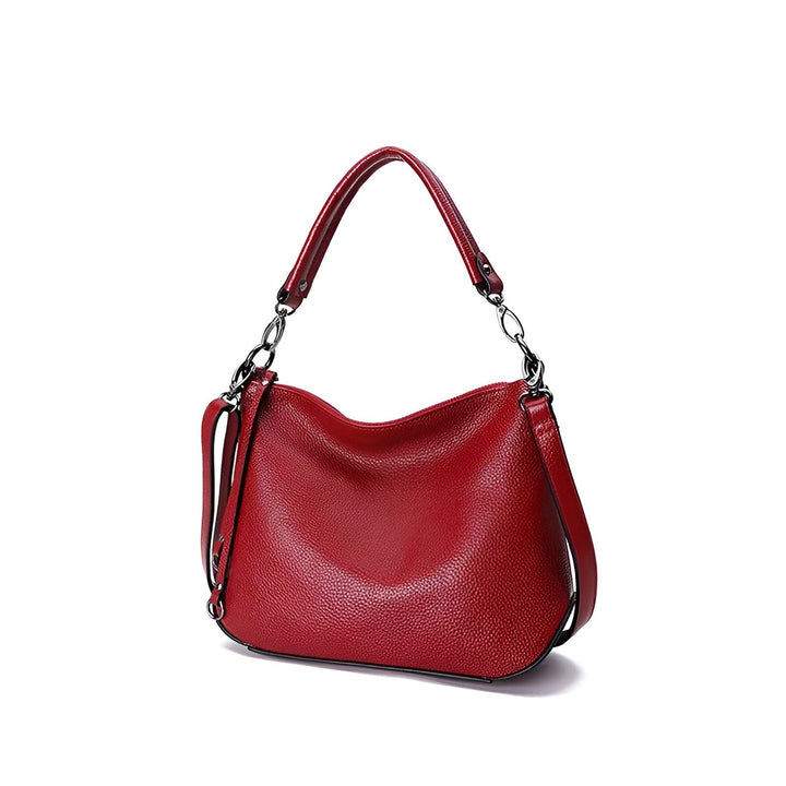 Sac à main rouge en cuir texturé avec bandoulière, 46193845993696,46193846026464,46193846059232,46193846092000,46193846124768