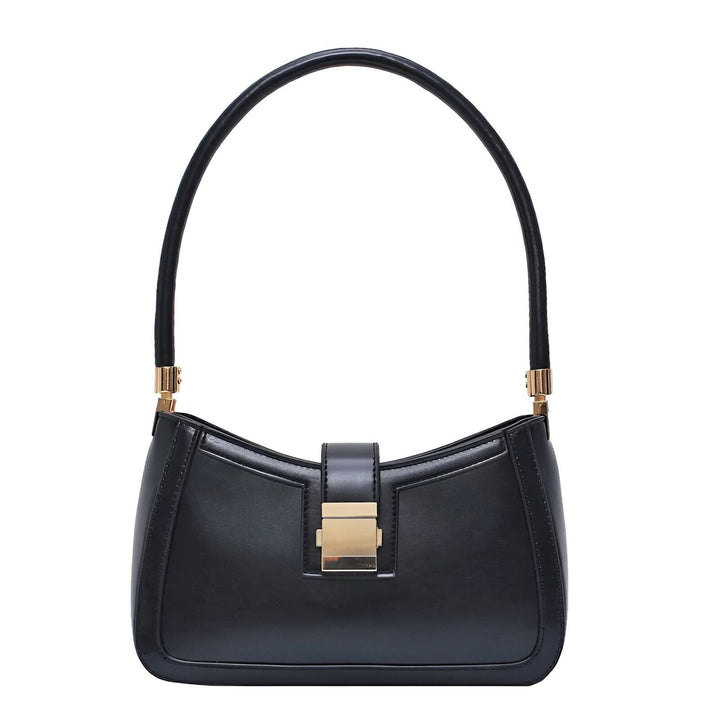 Sac à main noir avec anse et fermoir doré, 46193936236768,46193936269536,46193936302304,46193936335072