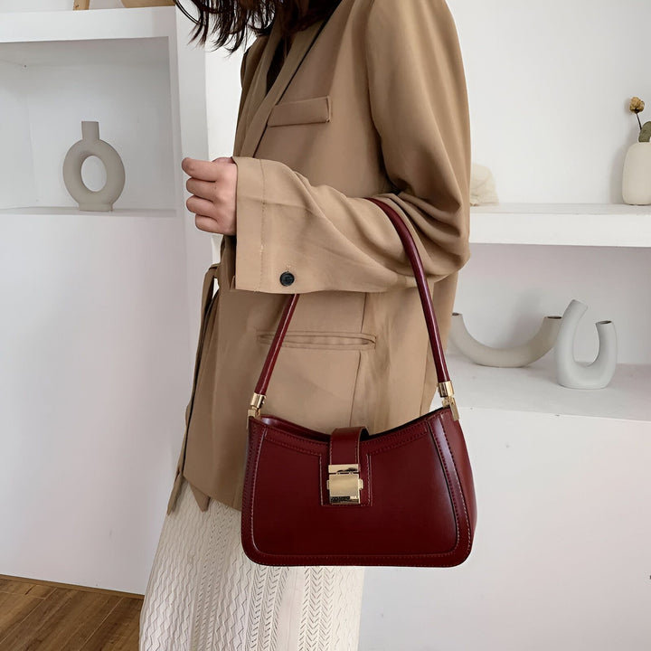 Petit sac à main bordeaux pour femme porté à l'épaule., 46193936236768,46193936269536,46193936302304,46193936335072