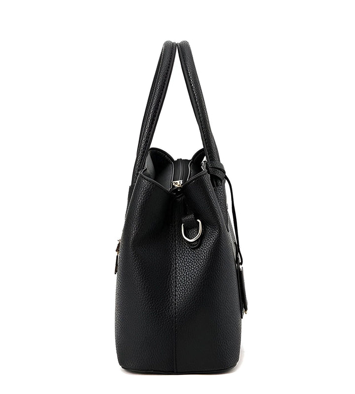 Sac à main noir en cuir texturé, vue latérale, 46194059018464,46194059051232,46194059084000,46194059116768,46194059149536