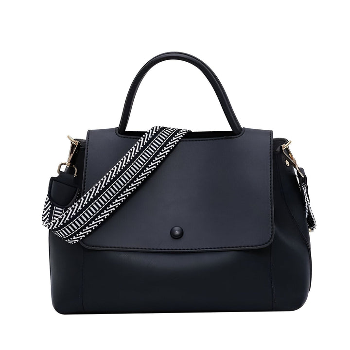 Sac à main noir avec poignée et bandoulière à motif géométrique, 46193884102880,46193884135648,46193884168416,46193884201184