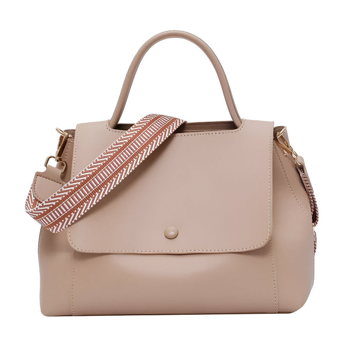 Sac à main beige avec rabat et bandoulière amovible à motif, 46193884102880,46193884135648,46193884168416,46193884201184