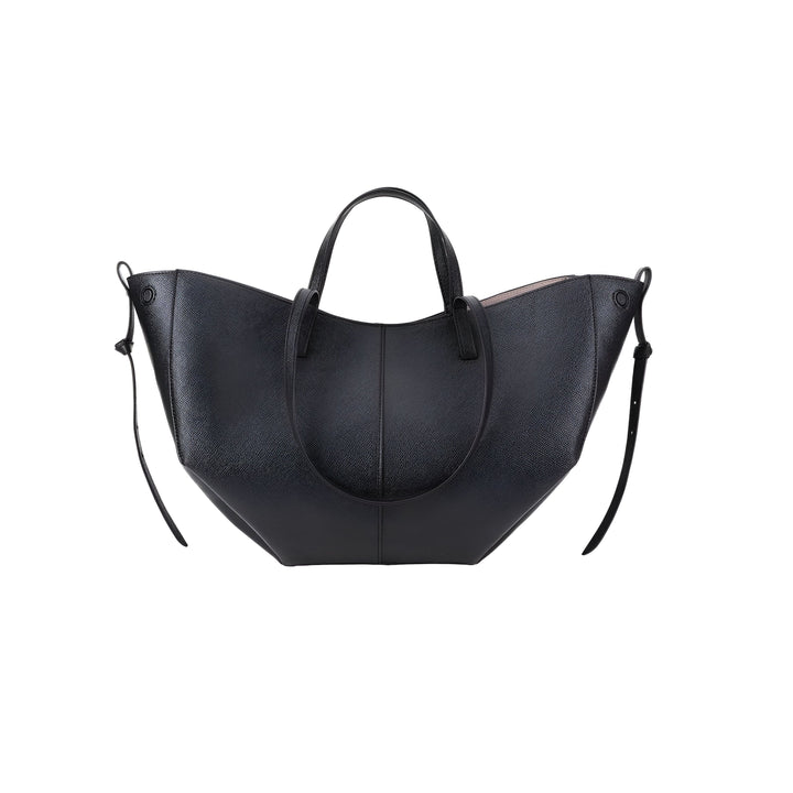 Sac à main noir en cuir texturé avec lanières ajustables, 46193882726624,46193882759392,46193882792160,46193882824928