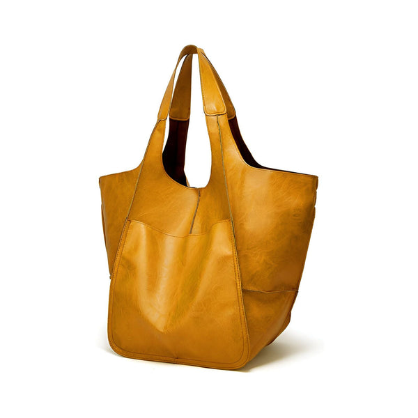 Sac fourre-tout en cuir jaune avec poches et anses, 46193878073568,46193878106336,46193878139104,46193878171872,46193878204640