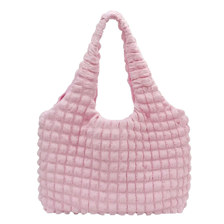 Sac à main rose texturé effet matelassé., 46193876599008,46193876631776,46193876664544,46193876697312,46193876730080