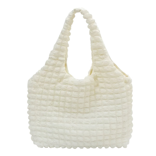 Sac blanc texturé effet matelassé, 46193876599008,46193876631776,46193876664544,46193876697312,46193876730080