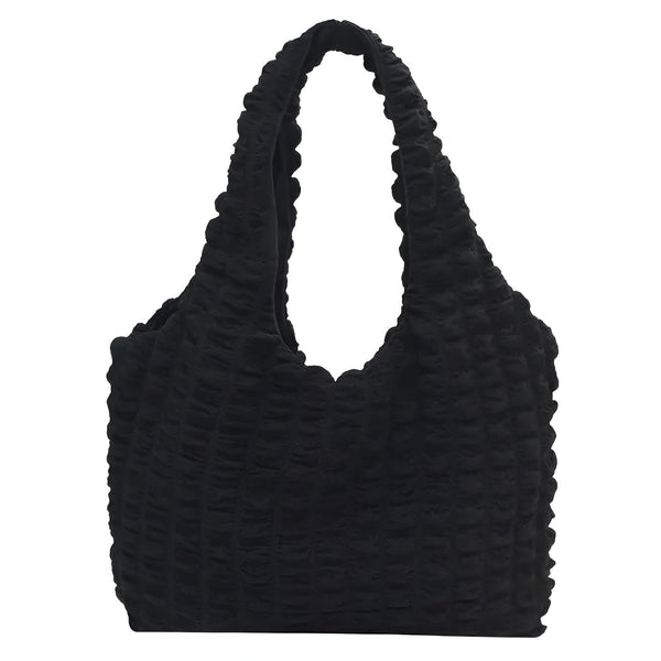 Sac cabas noir texturé effet froissé, 46193876599008,46193876631776,46193876664544,46193876697312,46193876730080