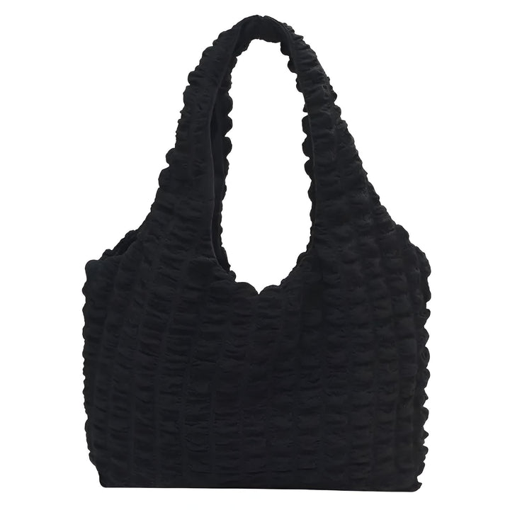 Sac cabas noir texturé effet froissé, 46193876599008,46193876631776,46193876664544,46193876697312,46193876730080