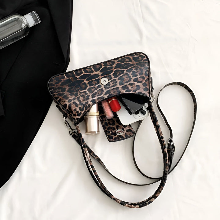 Sac à main petit format imprimé léopard avec téléphone, rouge à lèvres et brillant à lèvres à l'intérieur, 46193944035552,46193944068320,46193944101088
