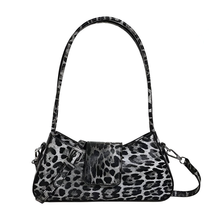 Sac à main style baguette imprimé léopard noir et blanc, 46193944035552,46193944068320,46193944101088