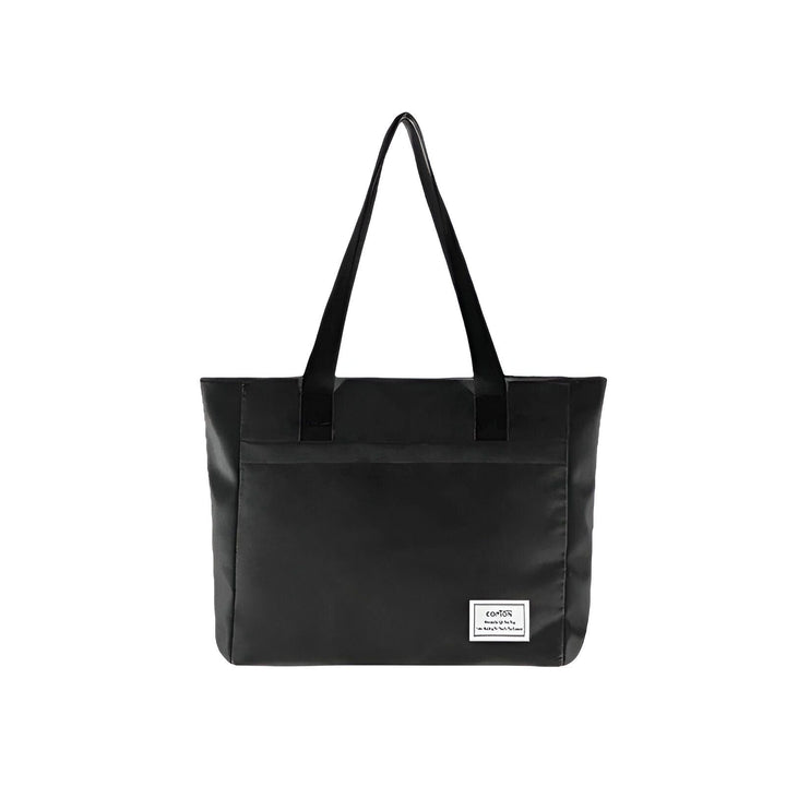 Sac fourre-tout noir avec étiquette blanche, 46193955471584,46193955504352,46193955537120
