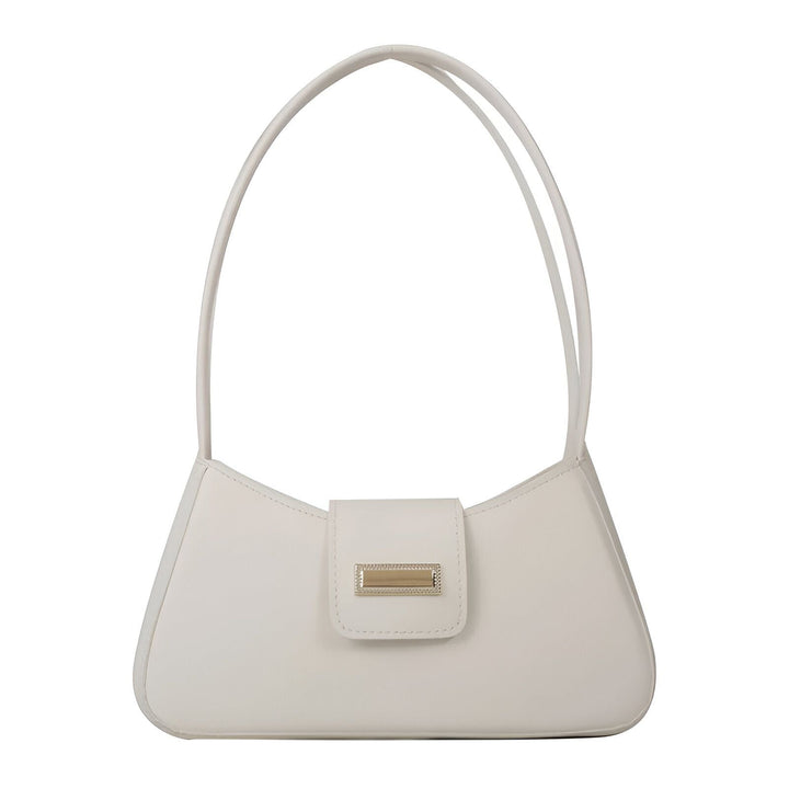 Sac à bandoulière blanc avec rabat et boucle métallique, 46193943445728,46193943478496,46193943511264,46193943544032,46193943576800,46193943609568