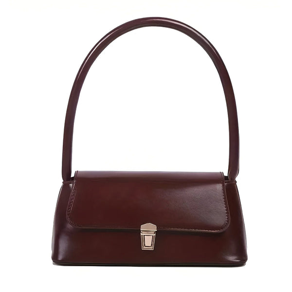 Sac à main bordeaux à rabat et fermoir doré, 46194027299040,46194027331808,46194027364576,46194027397344