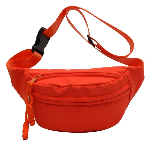 Sac banane orange vif avec sangle réglable et boucle noire, 46194024710368,46194024743136,46194024775904,46194024808672