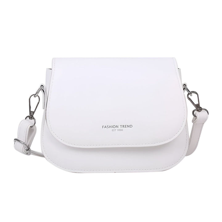 Sac bandoulière blanc avec rabat et texte Fashion Trend., 46193966907616,46193966940384,46193966973152,46193967005920,46193967038688