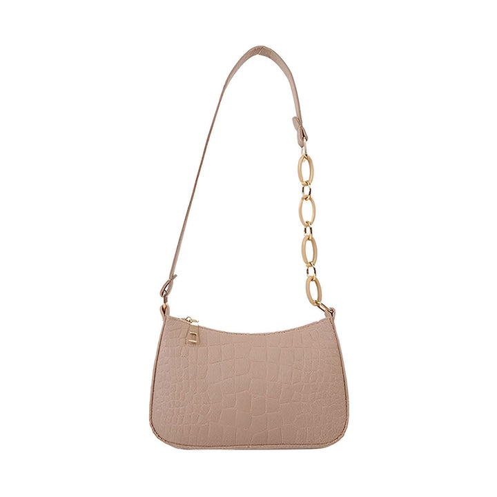 Sac à main beige texturé crocodile avec chaîne dorée, 46193938596064,46193938628832,46193938661600,46193938694368