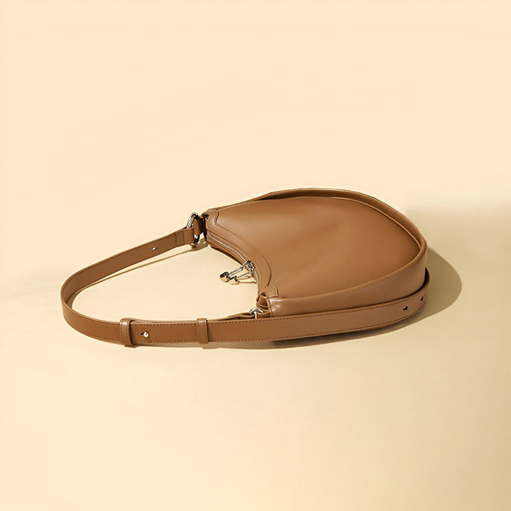 Sac épaule marron en cuir, 46193853104352