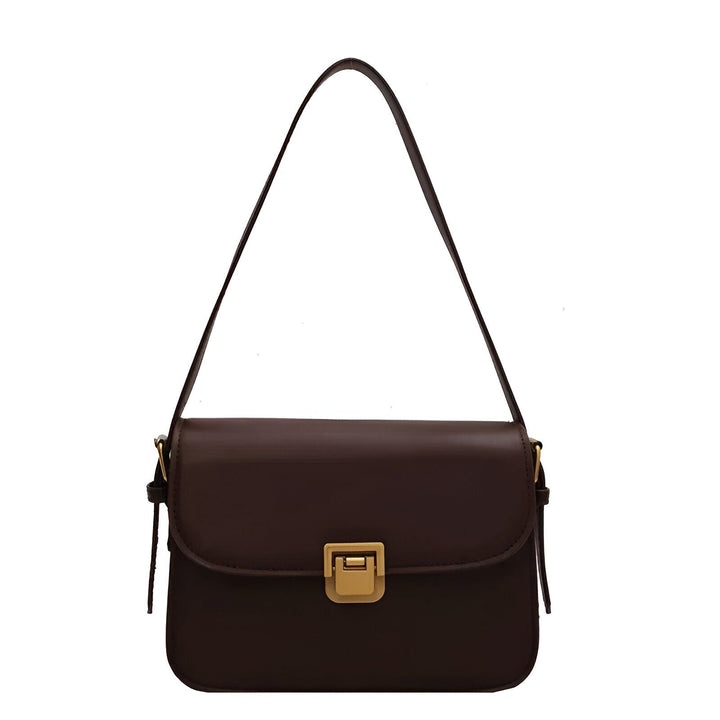 Sac à main marron avec bandoulière et fermoir doré., 46194027069664,46194027102432,46194027135200,46194027167968