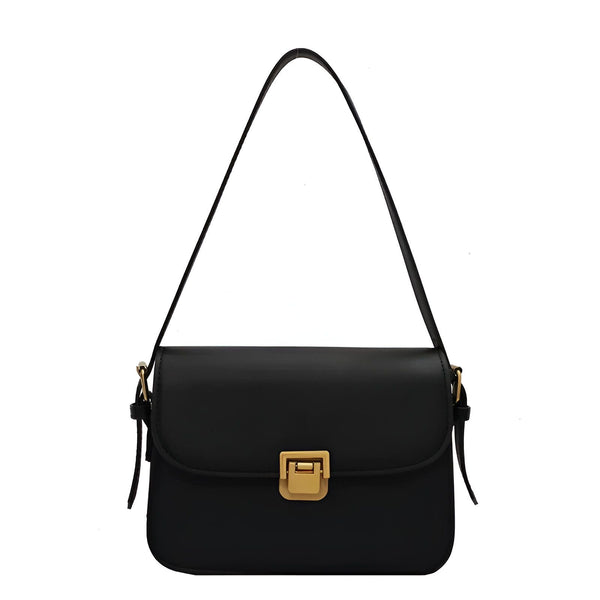 Sac à main noir à bandoulière avec fermoir doré, 46194027069664,46194027102432,46194027135200,46194027167968