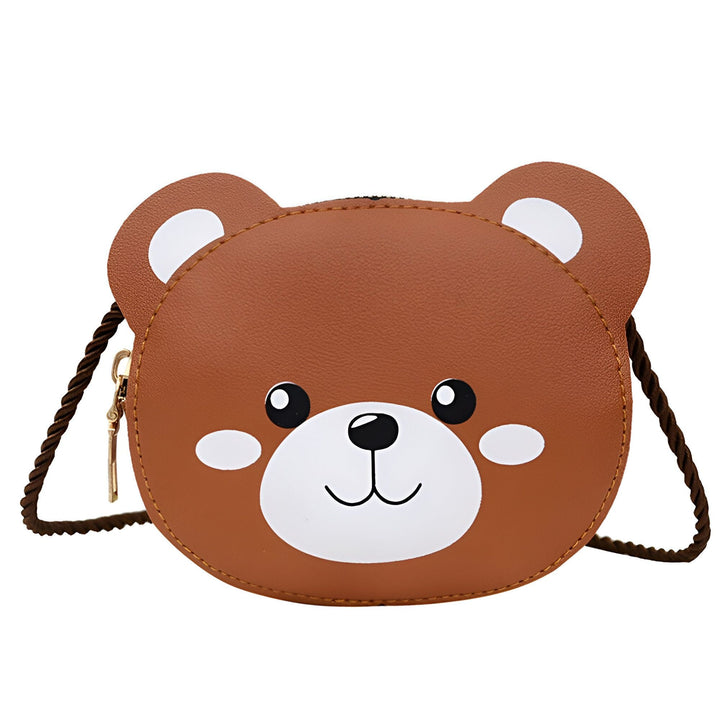 Sac bandoulière marron pour enfant en forme de tête d'ours, 46193977491680,46193977524448,46193977557216,46193977589984,46193977622752