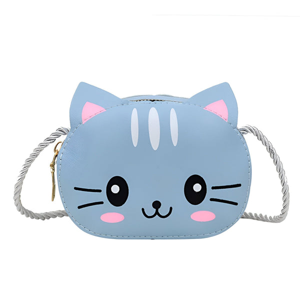 Sac enfant bleu ciel forme chat à bandoulière, 46193977491680,46193977524448,46193977557216,46193977589984,46193977622752