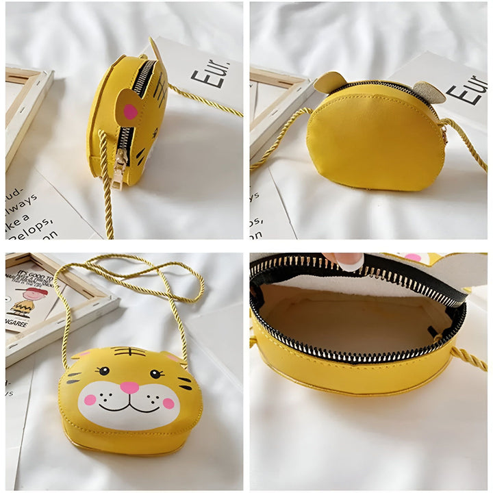 Sac bandoulière jaune enfant en forme de tête de tigre, 46193977491680,46193977524448,46193977557216,46193977589984,46193977622752