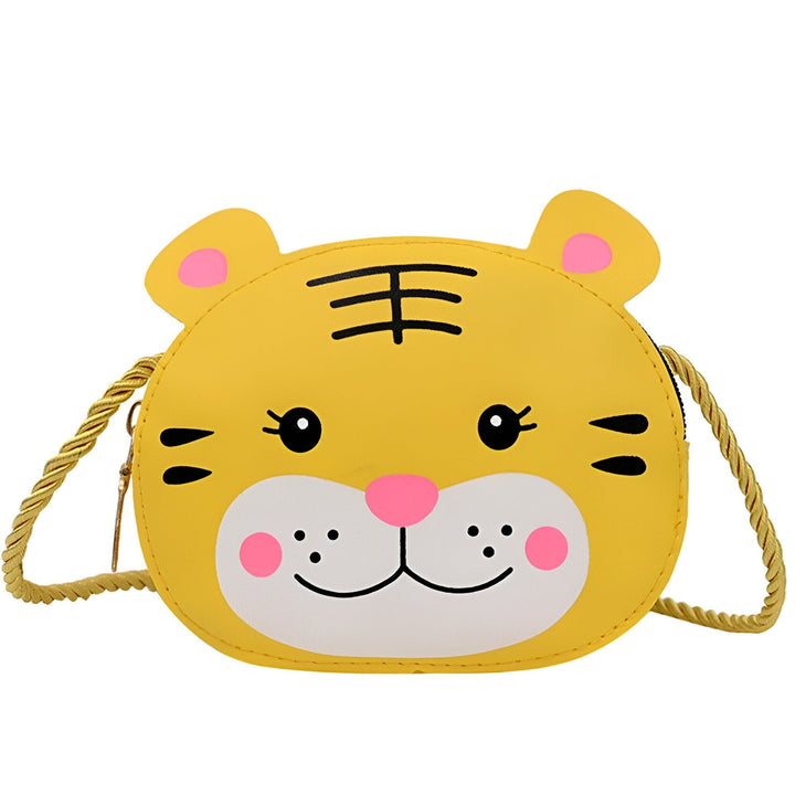 Sac enfant jaune avec motif tigre, bandoulière dorée., 46193977491680,46193977524448,46193977557216,46193977589984,46193977622752
