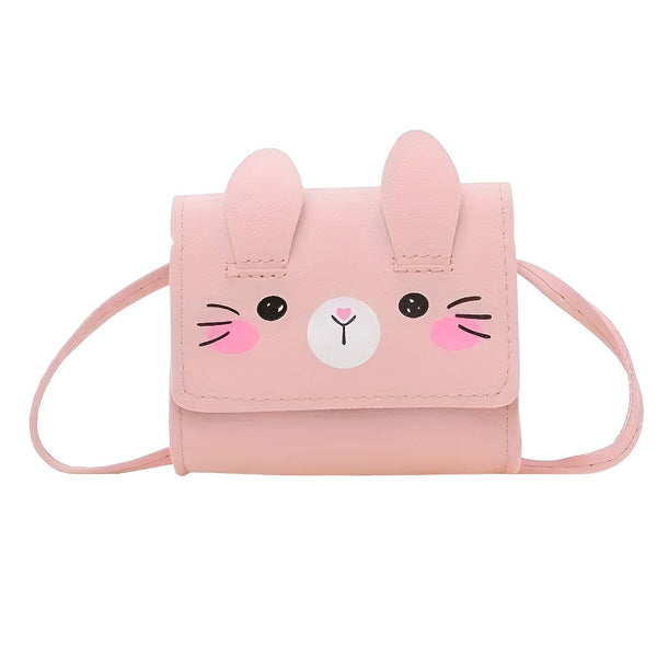 Sac à main enfant rose avec visage et oreilles de lapin., 46193984110816,46193984176352,46193984209120,46193984241888