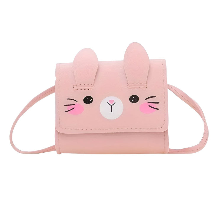 Sac à main enfant rose avec visage et oreilles de lapin., 46193984110816,46193984176352,46193984209120,46193984241888