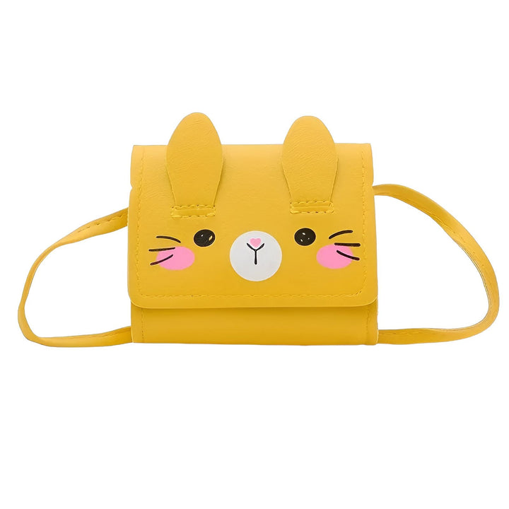 Petit sac bandoulière jaune pour enfant, motif tête de lapin avec oreilles, 46193984110816,46193984176352,46193984209120,46193984241888