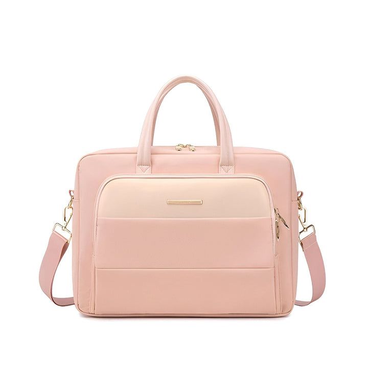 Sacoche d'ordinateur portable rose et beige avec poignées et sangle réglable, 46193906057440,46193906090208,46193906122976,46193906155744,46193906188512,46193906221280,46193906254048,46193906286816,46193906319584,46193906352352,46193906385120,46193906417888,46193906450656,46193906483424,46193906516192