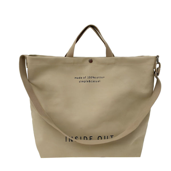 Sac fourre-tout beige en coton avec bandoulière et inscriptions., 46193896751328,46193896784096