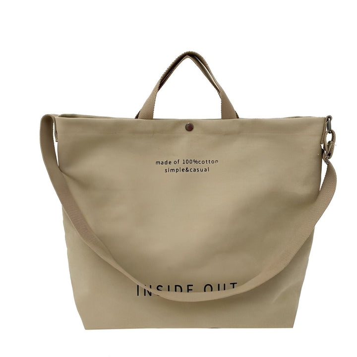 Sac fourre-tout beige en coton avec bandoulière et inscriptions., 46193896751328,46193896784096