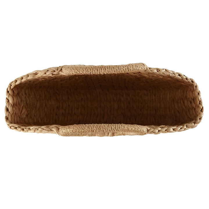 Vue du dessus d'un sac panier en paille avec anses., 46194029494496,46194029527264,46194029560032,46194029592800
