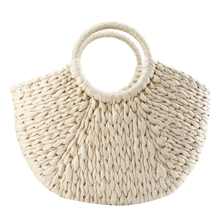 Sac cabas tissé beige avec anses rondes., 46194029494496,46194029527264,46194029560032,46194029592800