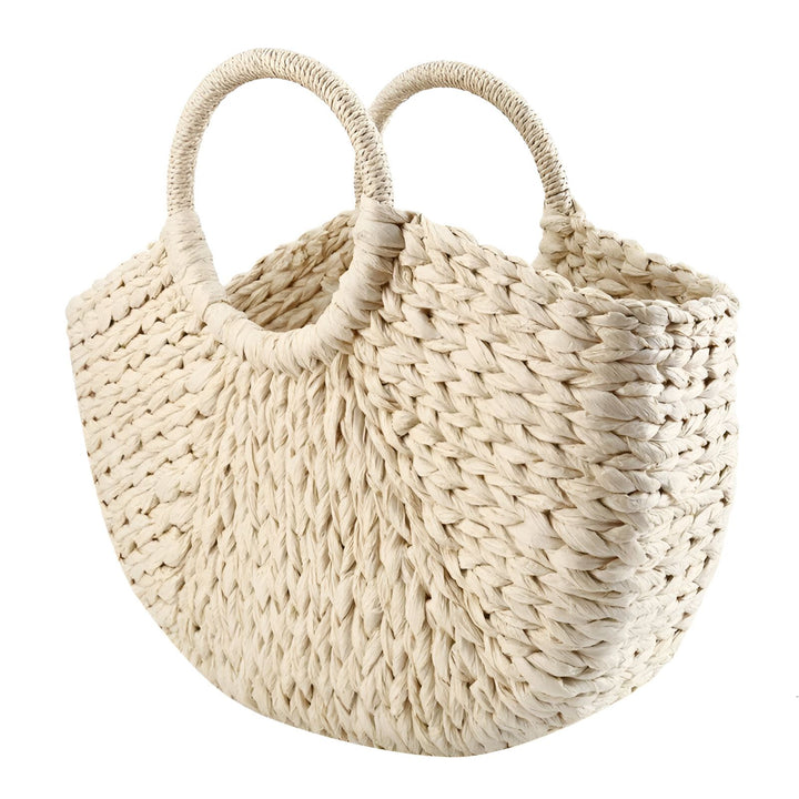 Sac en paille tissé crème avec anses rondes, 46194029494496,46194029527264,46194029560032,46194029592800
