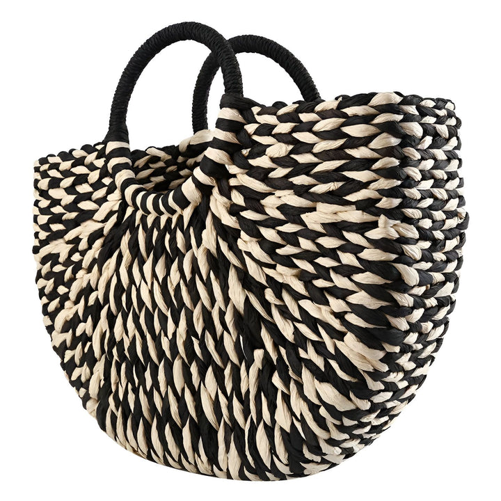 Sac panier tressé noir et blanc avec anses, 46194029494496,46194029527264,46194029560032,46194029592800