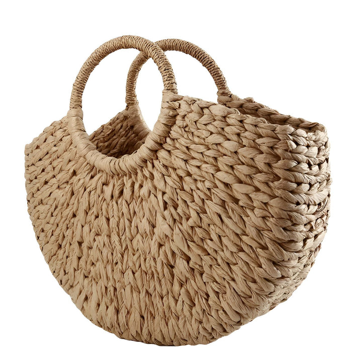 Sac en paille tressée beige avec deux anses rondes., 46194029494496,46194029527264,46194029560032,46194029592800
