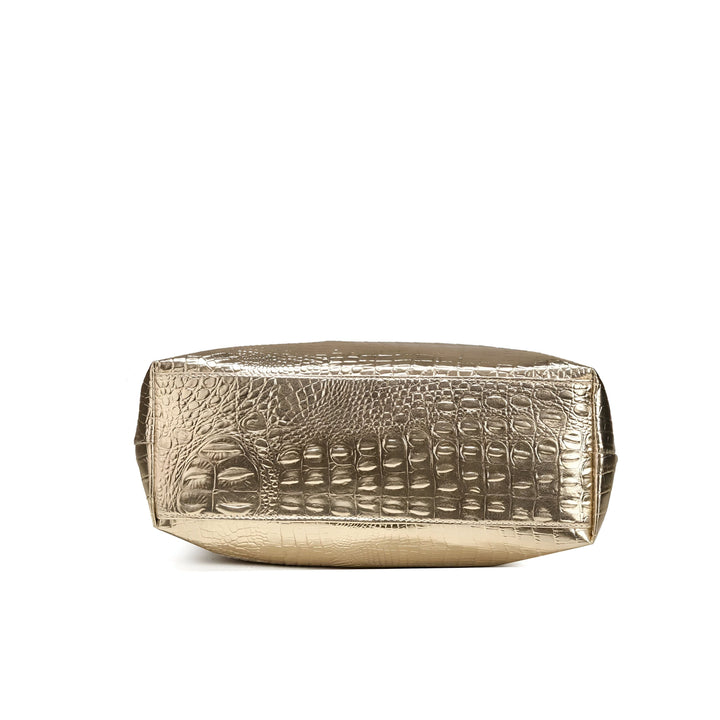 Bas d'un sac doré aspect crocodile, 46194033852640