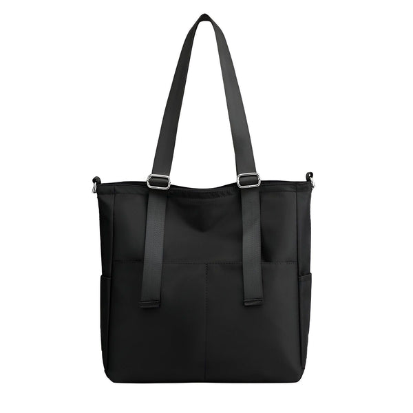 Sac cabas noir avec anses et lanières réglables, 46193874796768,46193874829536,46193874862304