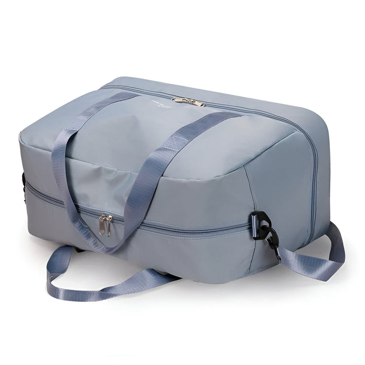Sac de voyage gris bleu avec poignées et fermetures éclair, 46193918902496,46193918935264,46193918968032,46193919000800