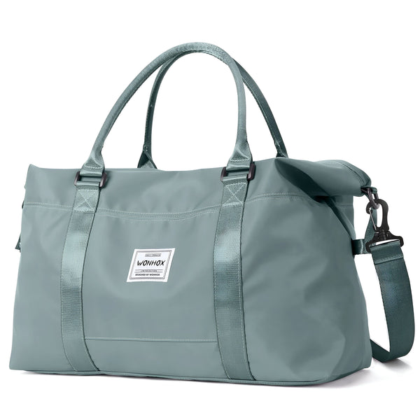 Sac de voyage gris vert Wonhox avec anses et bandoulière amovible., 46193914216672,46193914249440,46193914282208,46193914314976,46193914347744,46193914380512