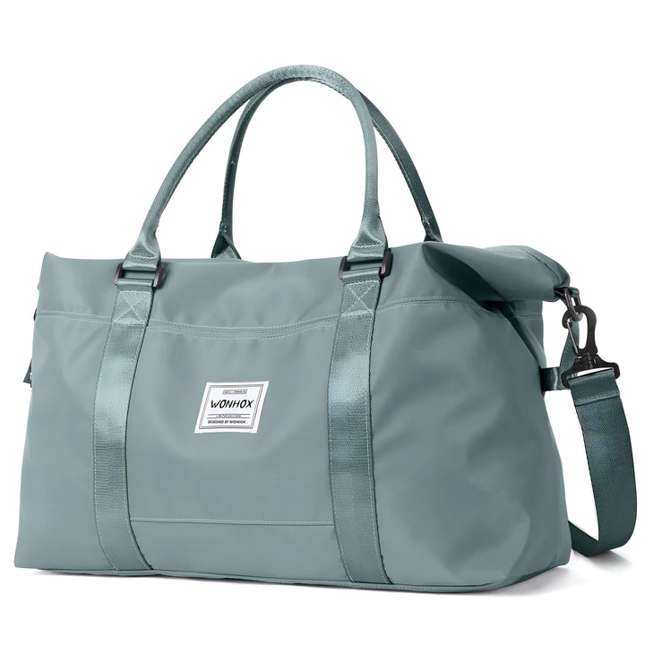 Sac de voyage gris vert Wonhox avec anses et bandoulière amovible., 46193914216672,46193914249440,46193914282208,46193914314976,46193914347744,46193914380512