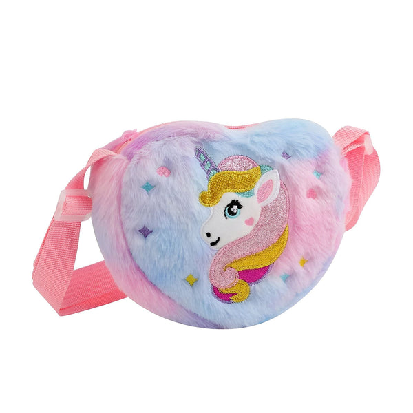 Sac cœur peluche rose bleu avec licorne brodée, 46193985749216,46193985781984,46193985814752,46193985847520