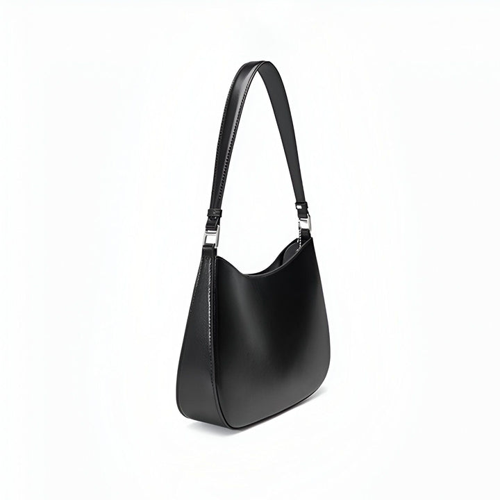 Sac à bandoulière noir en cuir, 46193861034208