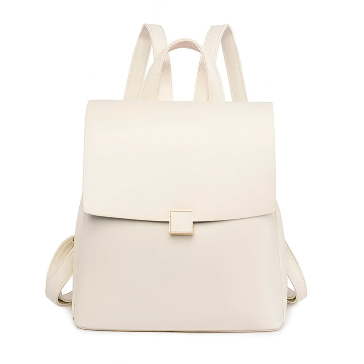 Sac à dos femme élégant blanc cassé avec rabat et fermoir doré, 46193897504992,46193897537760,46193897570528,46193897603296